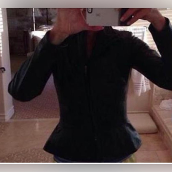 Calvin Klein Collection Black Leather Jacket 2 - Picture 6 of 8